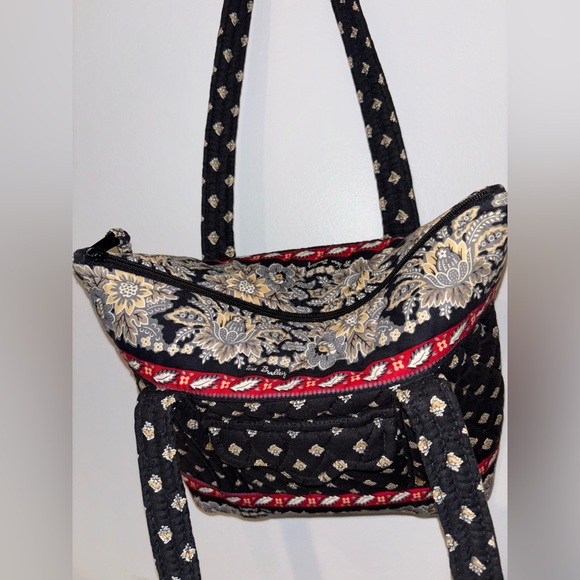 Y2K VTG 2002 Vera Bradley Retired Design Classic Black Shoulder Bag Tote - Picture 5 of 7